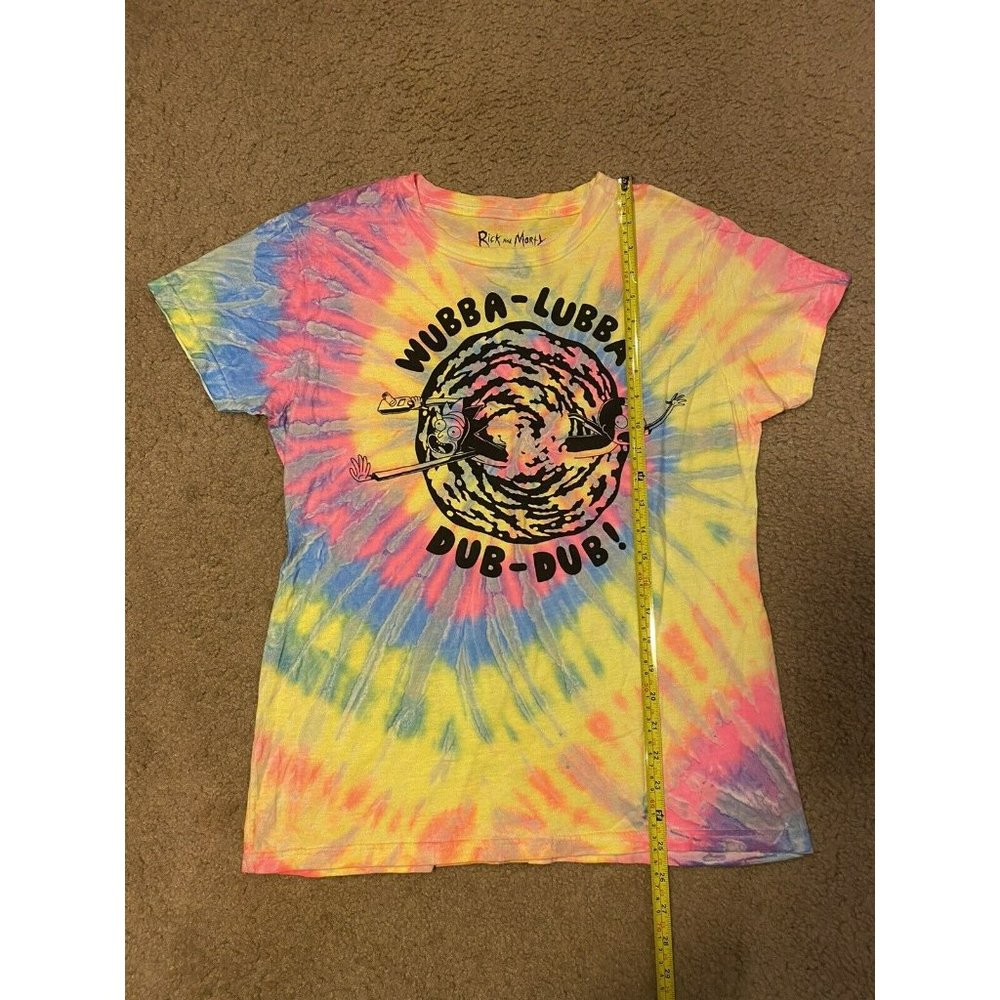 Rick And Morty Adult Swim Ripple Junction Wubba-Lubba Tie Dye T-Shirt  Youth XL - Picture 3 of 5